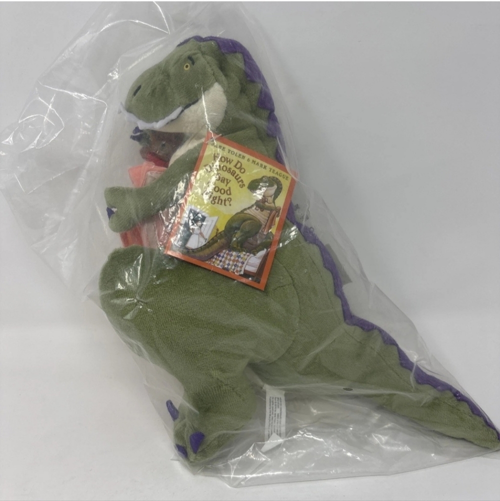 NEW How Do Dinosaurs Say Good Night? 12" T-Rex Dino Plush Doll 2001 MerryMakers